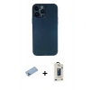 MARSİLYAN™- iPhone 13 Pro Max Kılıf Yadigar Yansıma Serisi - Siyah Bilvis Hayalet Cam Ekran Koruyucu + Shine Kamera Lens Koruma Cam - MI