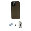 MARSİLYAN™- iPhone 13 Pro Max Kılıf Yadigar Yansıma Serisi - Siyah Bilvis Hayalet Cam Ekran Koruyucu + Shine Kamera Lens Koruma Cam - MI