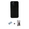 MARSİLYAN™- iPhone 13 Pro Max Kılıf Yadigar Yansıma Serisi - Siyah Bilvis Hayalet Cam Ekran Koruyucu + Shine Kamera Lens Koruma Cam - MI