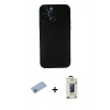 MARSİLYAN™- iPhone 13 Pro Max Kılıf Yadigar Yansıma Serisi - Siyah Bilvis Hayalet Cam Ekran Koruyucu + Shine Kamera Lens Koruma Cam - MI