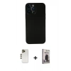 MARSİLYAN™- iPhone 13 Pro Max Kılıf Yadigar Yansıma Serisi - Siyah Bilvis Hayalet Cam Ekran Koruyucu + Shine Kamera Lens - GD