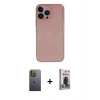 MARSİLYAN™- iPhone 13 Pro Max Kılıf Yadigar Yansıma Serisi - Siyah Bilvis Hayalet Cam Ekran Koruyucu + Neon Fosforlu Kamera Lens - YL