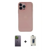 MARSİLYAN™- iPhone 13 Pro Max Kılıf Yadigar Yansıma Serisi - Siyah Bilvis Hayalet Cam Ekran Koruyucu + Neon Fosforlu Kamera Lens - YL