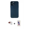 MARSİLYAN™- iPhone 13 Pro Max Kılıf Yadigar Yansıma Serisi - Siyah Joko 5D Cam + Kırmızı Pers Alüminyum Kamera Lens