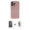 MARSİLYAN™- iPhone 13 Pro Max Kılıf Yadigar Yansıma Serisi - Siyah Joko 5D Cam + Neon Fosforlu Kamera Lens - YL