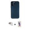 MARSİLYAN™- iPhone 13 Pro Max Kılıf Yadigar Yansıma Serisi - Siyah Joko 5D Cam + Pers Alüminyum Kamera Lens - GD