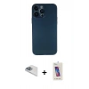 MARSİLYAN™- iPhone 13 Pro Max Kılıf Yadigar Yansıma Serisi - Siyah Joko 5D Cam + Pers Alüminyum Kamera Lens - SABE