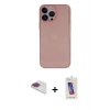 MARSİLYAN™- iPhone 13 Pro Max Kılıf Yadigar Yansıma Serisi - Siyah Joko 5D Cam + Pers Alüminyum Kamera Lens - GI