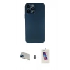 MARSİLYAN™- iPhone 13 Pro Max Kılıf Yadigar Yansıma Serisi - Siyah Joko 5D Cam + Rainbow Kamera Lens Koruma Cam - MI