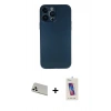 MARSİLYAN™- iPhone 13 Pro Max Kılıf Yadigar Yansıma Serisi - Siyah Joko 5D Cam + Rainbow Kamera Lens Koruma Cam - BZ