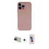 MARSİLYAN™- iPhone 13 Pro Max Kılıf Yadigar Yansıma Serisi - Siyah Joko 5D Cam + Rainbow Kamera Lens Koruma Cam - KI