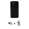 MARSİLYAN™- iPhone 13 Pro Max Kılıf Yadigar Yansıma Serisi - Siyah Joko 5D Cam + Rainbow Kamera Lens Koruma Cam - KI