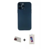 MARSİLYAN™- iPhone 13 Pro Max Kılıf Yadigar Yansıma Serisi - Siyah Joko 5D Cam + Rainbow Kamera Lens Koruma Cam - KI