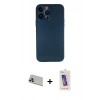 MARSİLYAN™- iPhone 13 Pro Max Kılıf Yadigar Yansıma Serisi - Siyah Joko 5D Cam + Rainbow Kamera Lens Koruma Cam - MR