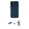 MARSİLYAN™- iPhone 13 Pro Max Kılıf Yadigar Yansıma Serisi - Siyah Joko 5D Cam + Renkli Kamera Lens Koruma Cam - MI