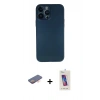 MARSİLYAN™- iPhone 13 Pro Max Kılıf Yadigar Yansıma Serisi - Siyah Joko 5D Cam + Renkli Kamera Lens Koruma Cam - TU