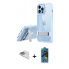 MARSİLYAN™- iPhone 13 Pro Max Kılıf Yadigar Yansıma - Siyah 18D Cam Ekran Koruyucu + Pers Alüminyum Kamera Lens - SABE