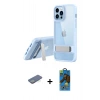 MARSİLYAN™- iPhone 13 Pro Max Kılıf Yadigar Yansıma - Siyah 18D Cam Ekran Koruyucu + Yeşil Renkli Kamera Lens Koruma Cam