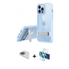 MARSİLYAN™- iPhone 13 Pro Max Kılıf Yadigar Yansıma - Siyah 3D Antistatik Cam Ekran Koruyucu + Pers Alüminyum Kamera Lens - GI