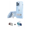 MARSİLYAN™- iPhone 13 Pro Max Kılıf Yadigar Yansıma - Siyah 3D Antistatik Cam Ekran Koruyucu + Rainbow Kamera Lens Koruma Cam - KI