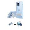 MARSİLYAN™- iPhone 13 Pro Max Kılıf Yadigar Yansıma - Siyah 3D Antistatik Cam Ekran Koruyucu + Shine Kamera Lens Koruma Cam - MI