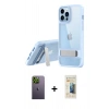 MARSİLYAN™- iPhone 13 Pro Max Kılıf Yadigar Yansıma - Siyah 6D Mat Seramik Hayalet Nano Ekran Koruyucu + Neon Fosforlu Kamera Lens - YL