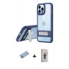 MARSİLYAN™- iPhone 13 Pro Max Kılıf Yadigar Yansıma - Siyah Bilvis 3D Cam Ekran Koruyucu + Shine Kamera Lens Koruma Cam - MI