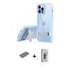 MARSİLYAN™- iPhone 13 Pro Max Kılıf Yadigar Yansıma - Siyah Bilvis 3D Cam Ekran Koruyucu + Renkli Kamera Lens Koruma Cam - TU