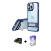 MARSİLYAN™- iPhone 13 Pro Max Kılıf Yadigar Yansıma - Siyah Bilvis 5in1 3D Magic Cam Ekran Koruyucu + Raze Metal Kamera Lens - GD