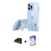 MARSİLYAN™- iPhone 13 Pro Max Kılıf Yadigar Yansıma - Siyah Bilvis 5in1 3D Magic Cam Ekran Koruyucu + Raze Metal Kamera Lens - GD