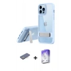 MARSİLYAN™- iPhone 13 Pro Max Kılıf Yadigar Yansıma - Siyah Bilvis 5in1 3D Magic Cam Ekran Koruyucu + Renkli Kamera Lens Koruma Cam - MI