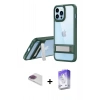 MARSİLYAN™- iPhone 13 Pro Max Kılıf Yadigar Yansıma - Siyah Bilvis 5in1 3D Magic Cam Ekran Koruyucu + Pers Alüminyum Kamera Lens - GI