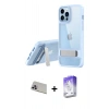 MARSİLYAN™- iPhone 13 Pro Max Kılıf Yadigar Yansıma - Siyah Bilvis 5in1 3D Magic Cam Ekran Koruyucu + Rainbow Kamera Lens Koruma Cam - MR