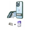 MARSİLYAN™- iPhone 13 Pro Max Kılıf Yadigar Yansıma - Siyah Bilvis 5in1 3D Magic Cam Ekran Koruyucu + Rainbow Kamera Lens Koruma Cam - REGD
