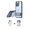 MARSİLYAN™- iPhone 13 Pro Max Kılıf Yadigar Yansıma - Siyah Bilvis 5in1 3D Magic Cam Ekran Koruyucu + Shine Kamera Lens - GD