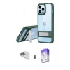 MARSİLYAN™- iPhone 13 Pro Max Kılıf Yadigar Yansıma - Siyah Bilvis 5in1 3D Magic Cam Ekran Koruyucu + Pers Alüminyum Kamera Lens - SABE