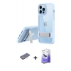 MARSİLYAN™- iPhone 13 Pro Max Kılıf Yadigar Yansıma - Siyah Bilvis 5in1 5D Magic Hayalet Cam Ekran Koruyucu + Renkli Kamera Lens Koruma Cam - SI