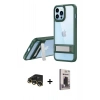 MARSİLYAN™- iPhone 13 Pro Max Kılıf Yadigar Yansıma - Siyah Bilvis Hayalet Cam Ekran Koruyucu + Raze Metal Kamera Lens - GD