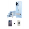 MARSİLYAN™- iPhone 13 Pro Max Kılıf Yadigar Yansıma - Siyah Bilvis Hayalet Cam Ekran Koruyucu + Neon Fosforlu Kamera Lens - MI
