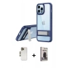 MARSİLYAN™- iPhone 13 Pro Max Kılıf Yadigar Yansıma - Siyah Bilvis Hayalet Cam Ekran Koruyucu + Shine Kamera Lens - GD