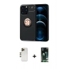 MARSİLYAN™- iPhone 13 Pro Max Kılıf Yankı Form Prime - Şeffaf 360 Full Body Arka Koruyucu + Shine Kamera Lens - GD