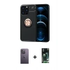 MARSİLYAN™- iPhone 13 Pro Max Kılıf Yankı Form Prime - Şeffaf 360 Full Body Arka Koruyucu + Neon Fosforlu Kamera Lens - BZ