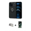 MARSİLYAN™- iPhone 13 Pro Max Kılıf Yankı Form Prime - Şeffaf 360 Full Body Arka Koruyucu + Rainbow Kamera Lens Koruma Cam - MR