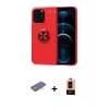MARSİLYAN™- iPhone 13 Pro Max Kılıf Yankı Form Prime - Şeffaf Maxco Cam Ekran Koruyucu + Renkli Kamera Lens Koruma Cam - TU