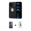MARSİLYAN™- iPhone 13 Pro Max Kılıf Yankı Form Prime - Şeffaf Pasifik Cam Ekran Koruyucu + Neon Fosforlu Kamera Lens - BZ