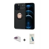 MARSİLYAN™- iPhone 13 Pro Max Kılıf Yankı Form Prime - Şeffaf Pasifik Cam Ekran Koruyucu + Gökkuşağı Pers Alüminyum Kamera Lens