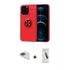 MARSİLYAN™- iPhone 13 Pro Max Kılıf Yankı Form Prime - Şeffaf Pasifik Cam Ekran Koruyucu + Gökkuşağı Pers Alüminyum Kamera Lens