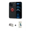 MARSİLYAN™- iPhone 13 Pro Max Kılıf Yankı Form Prime - Şeffaf Pasifik Cam Ekran Koruyucu + Mor Rainbow Kamera Lens Koruma Cam