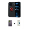 MARSİLYAN™- iPhone 13 Pro Max Kılıf Yankı Form Prime - Şeffaf Pasifik Cam Ekran Koruyucu + Neon Fosforlu Kamera Lens - YL