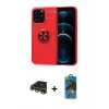 MARSİLYAN™- iPhone 13 Pro Max Kılıf Yankı Form Prime - Siyah 18D Cam Ekran Koruyucu + Raze Metal Kamera Lens - GD
